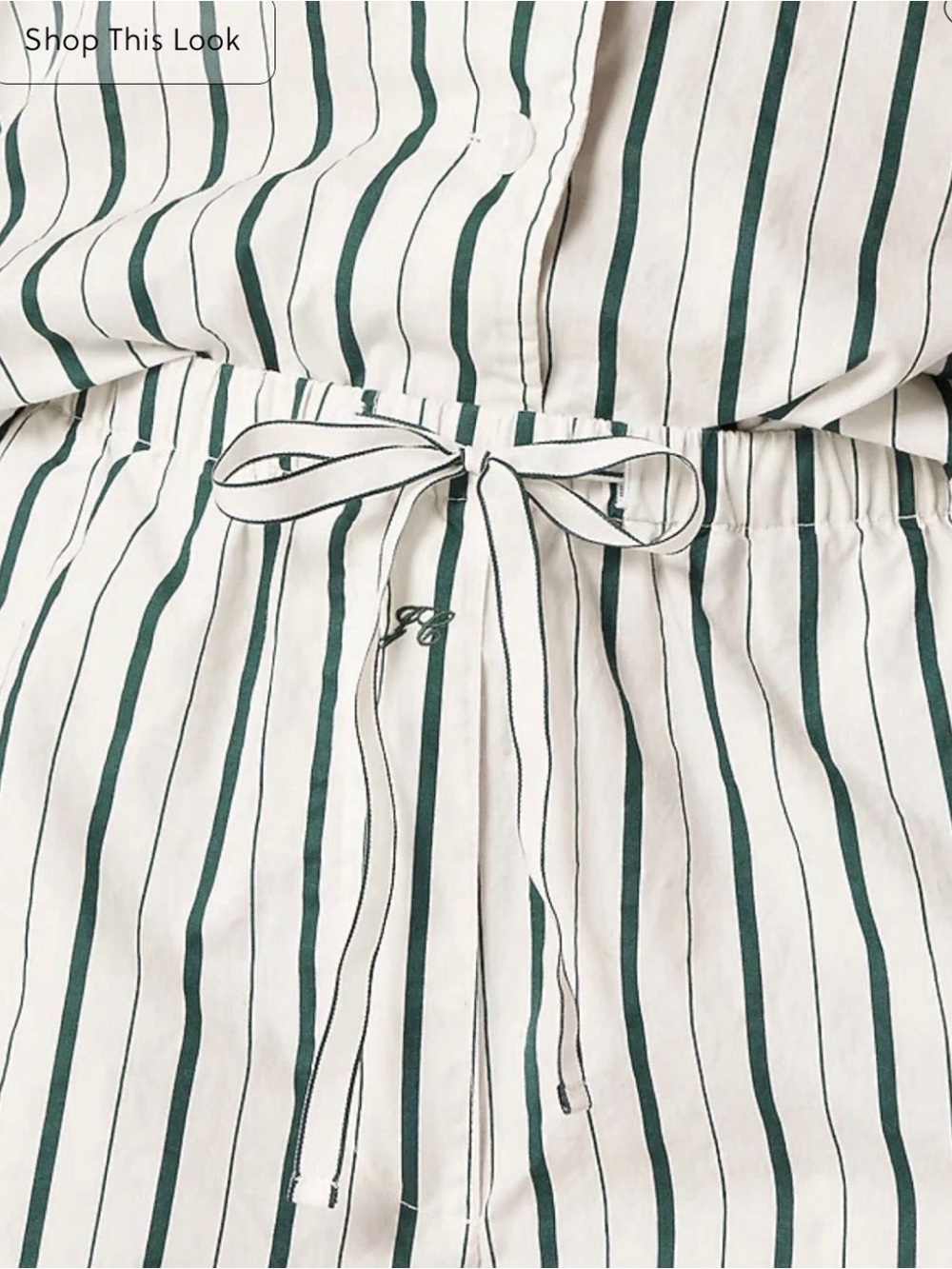J Crew Cotton poplin long-sleeve pajama pant set in peppermint stripe - Picture 3 of 3